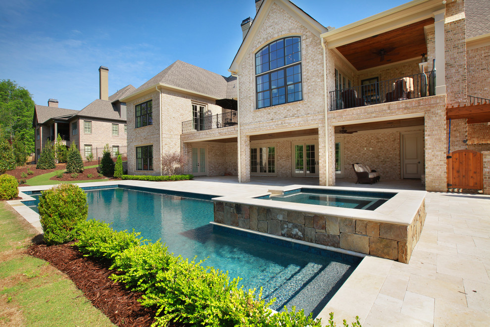 Manor Home 49 Transitional Pool Atlanta by Santoro Signature