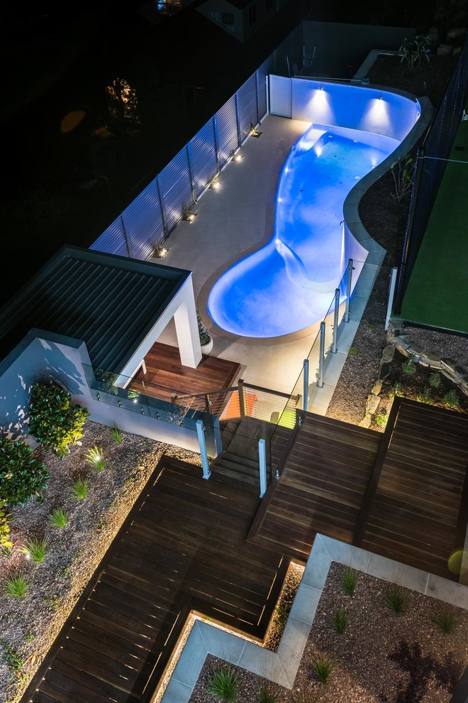 Design ideas for a contemporary swimming pool in Adelaide.