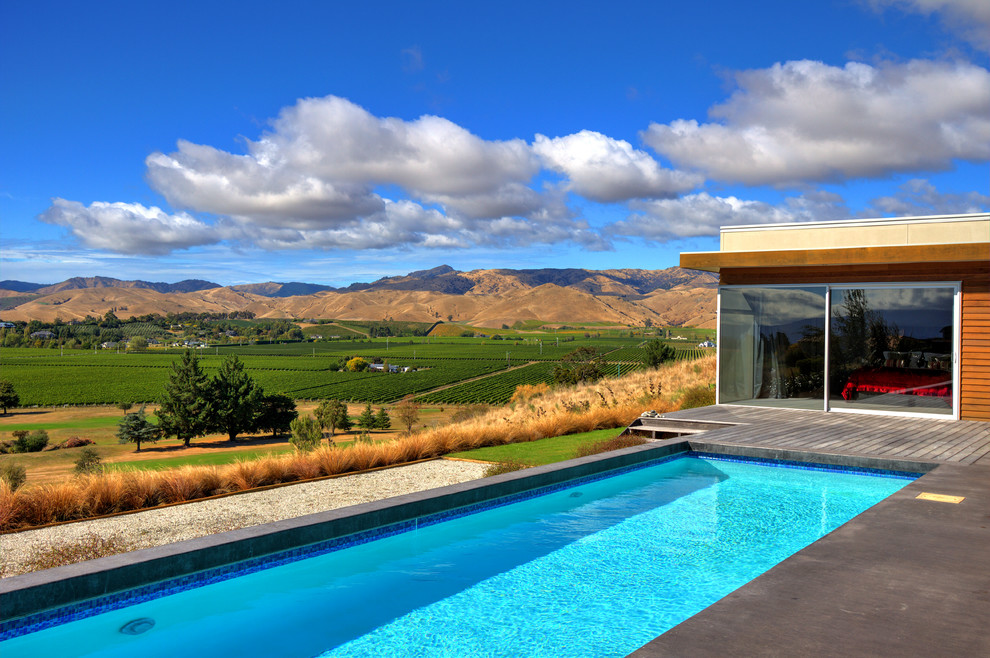 Inspiration for a contemporary pool remodel in Christchurch