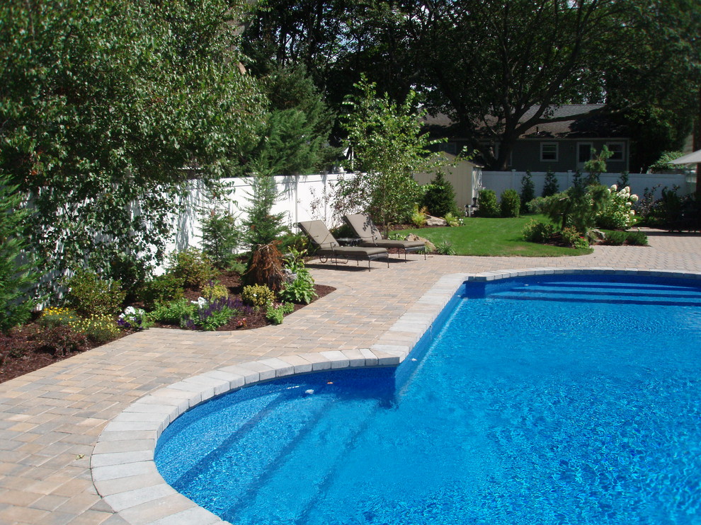 Massapequa poolscape Long Island NY Traditional Pool New York