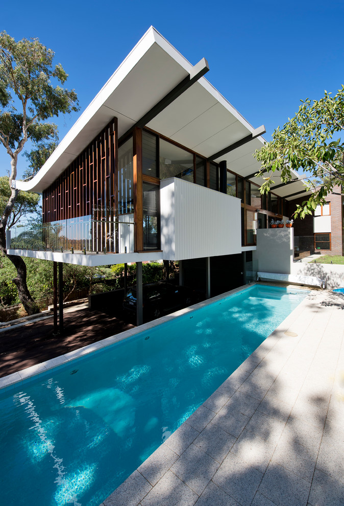 Pool - large contemporary pool idea in Perth