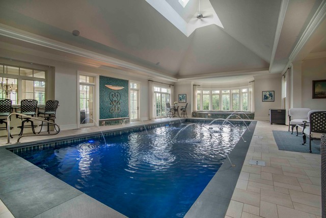 VICWORK STUDIO - Private Swimming Pool interior in Luxury Home Spa