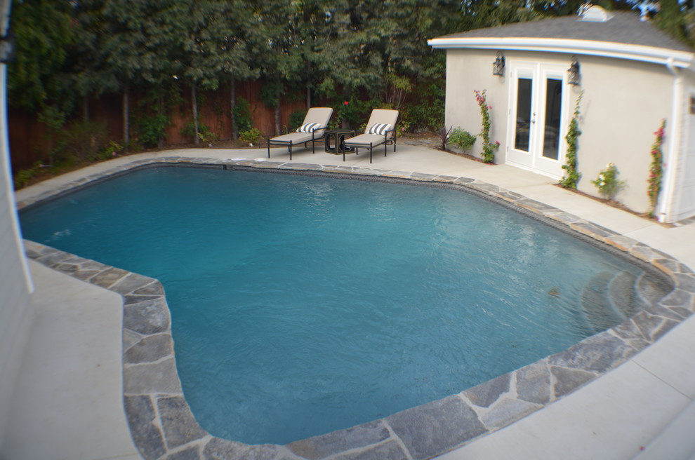 Milbank Remodel Transitional Pool Los Angeles by Landmark