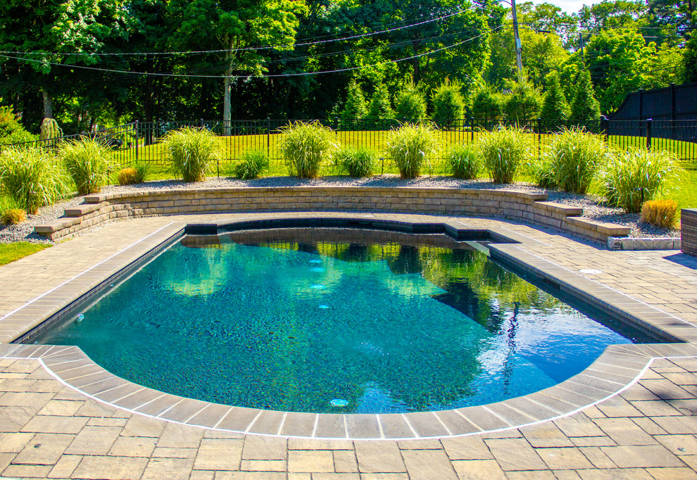 Milton MA Residence Rustic Pool Boston by SSG Pools & Spas, Inc