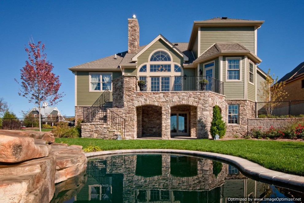 Model Home Traditional Pool Newark by Crystal Springs Builders