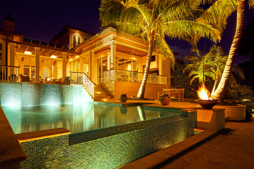 Modern Coastal Bayfront Beach Style Pool Tampa by Dennis A