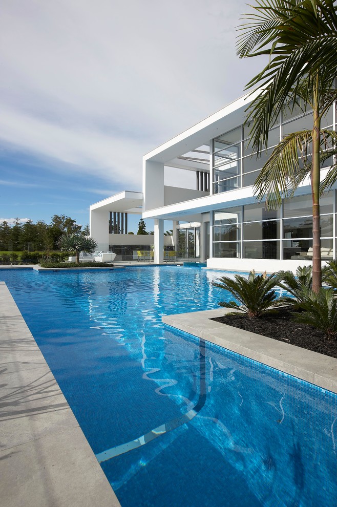 Inspiration for a contemporary custom-shaped pool remodel in Sydney