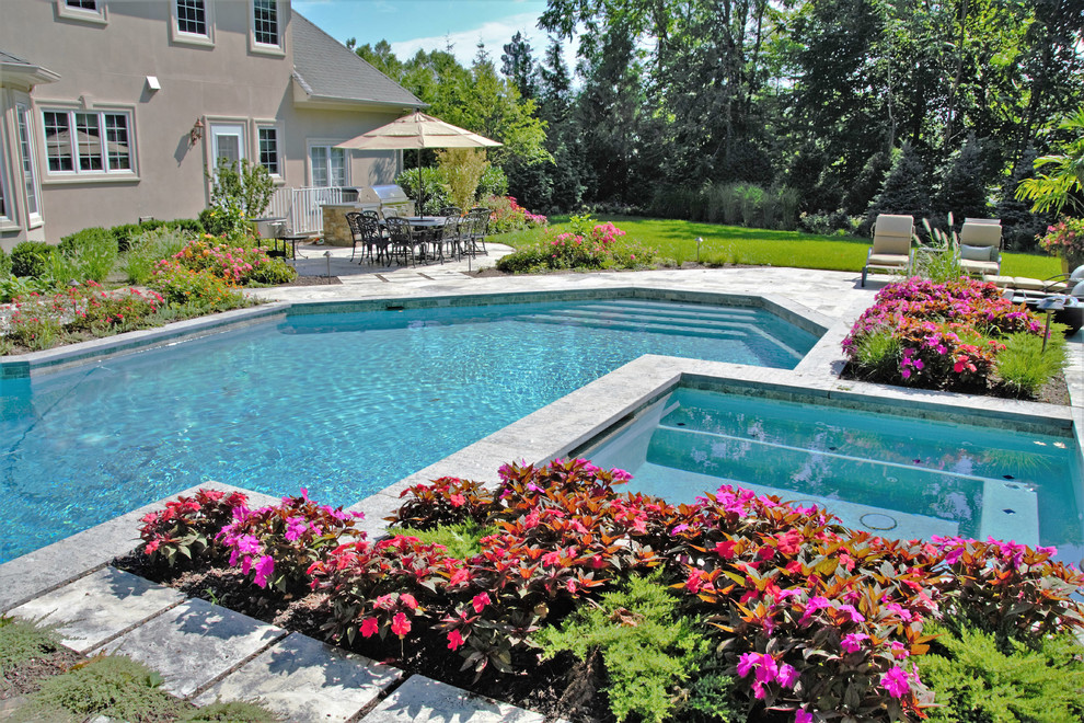 Modern Pool Spa & Outdoor Living Space Contemporary Pool New York
