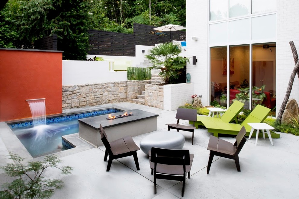 Idee per un piccolo patio o portico minimal in cortile