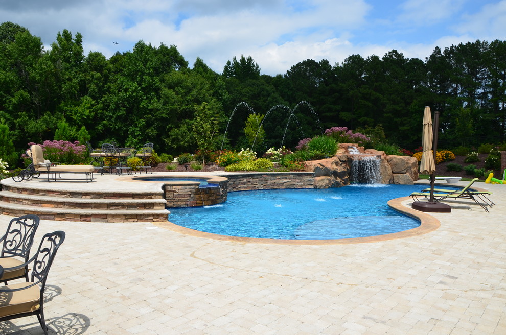 Morrisville/Cary, NC Swimming Pool, waterfall, outdoor living