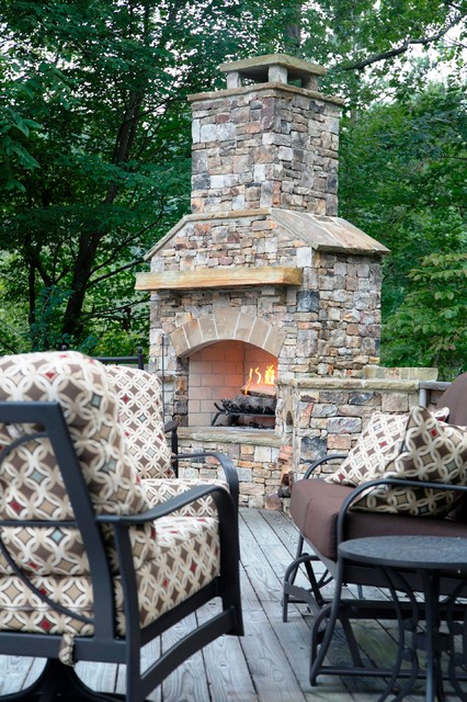 Mountain Brook, AL - Liner Pool with Travertine Pavers & Outdoor ...