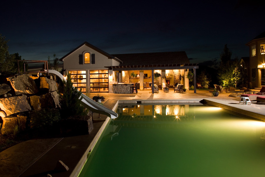 Mountain Pool House Eclectic Pool Denver by Rentfrow Design