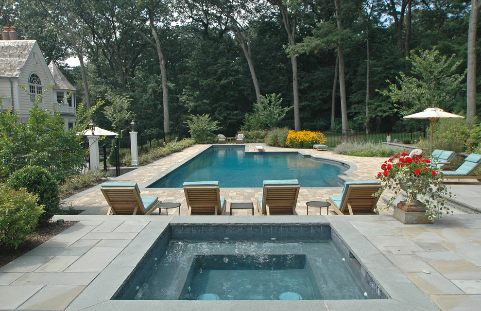 Muttontown Pool with Lap Lane Traditional Pool New York by