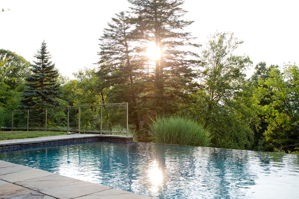Idee per una piscina minimalista dietro casa