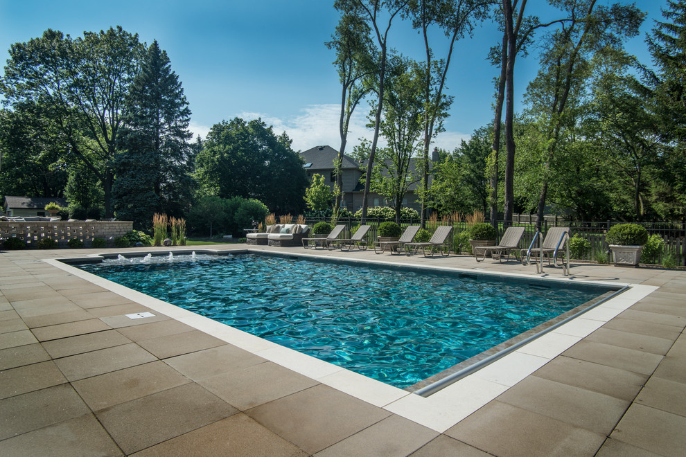 Naperville, IL Swimming Pool With Offset Sunshelf Traditional Pool