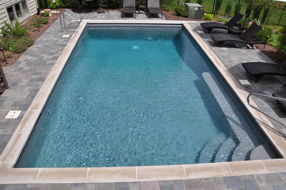 Naperville - Inground Pool Deck - Contemporary - Pool - Chicago - by ...