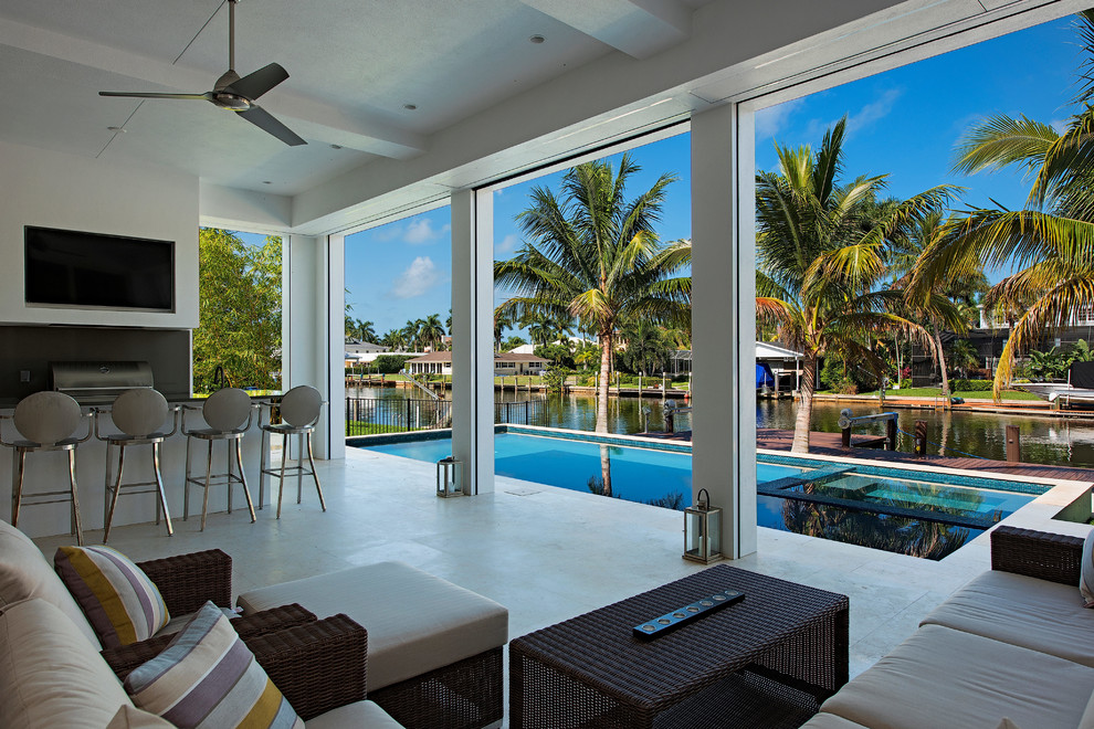 Naples, FL Custom Waterfront Home Pool Miami by Certified