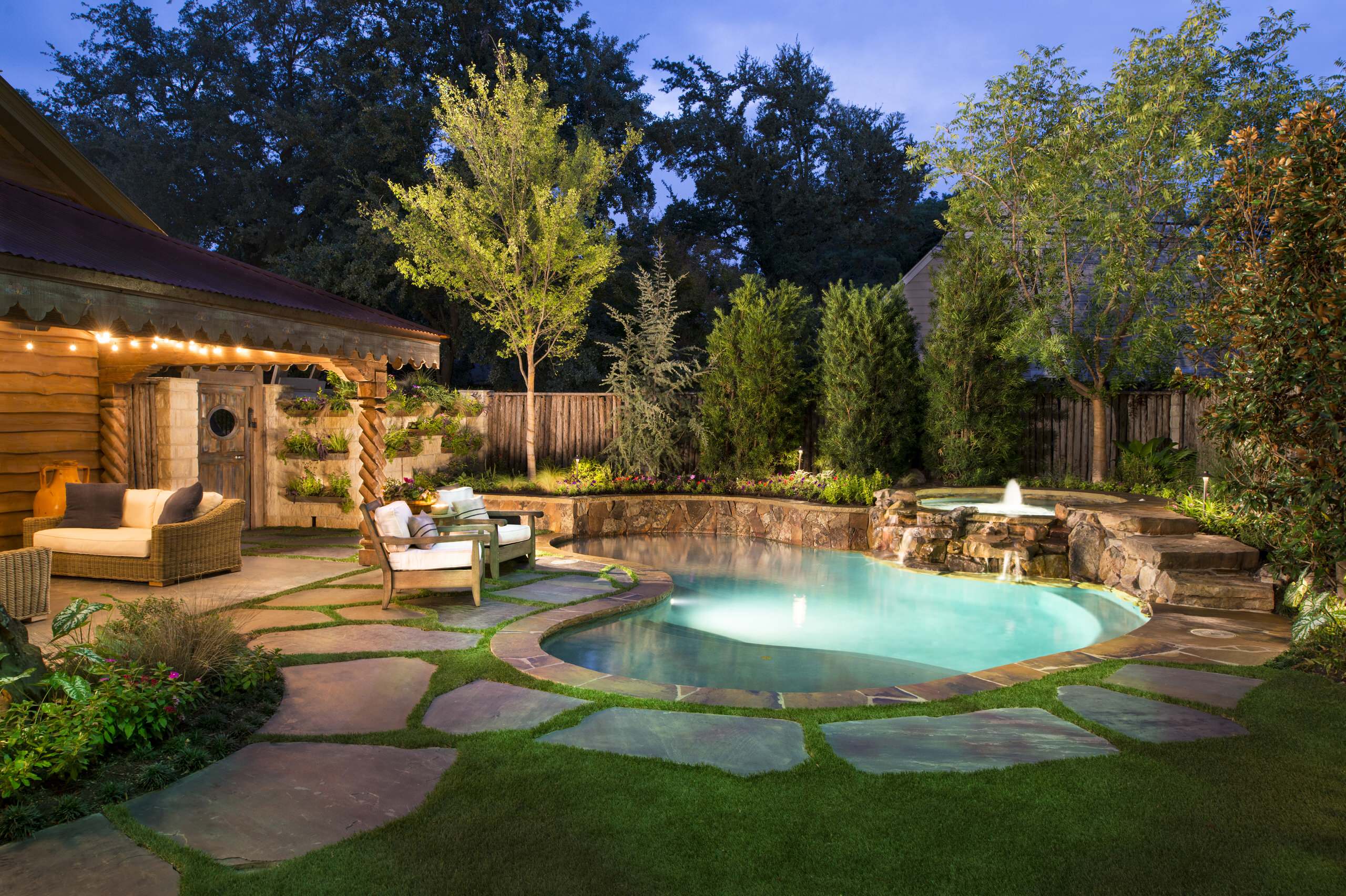 landscaping jacuzzi pools