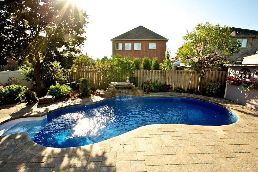 Natural Stone Outdoor Kitchen and Mega Trafalgar Pavers Traditional