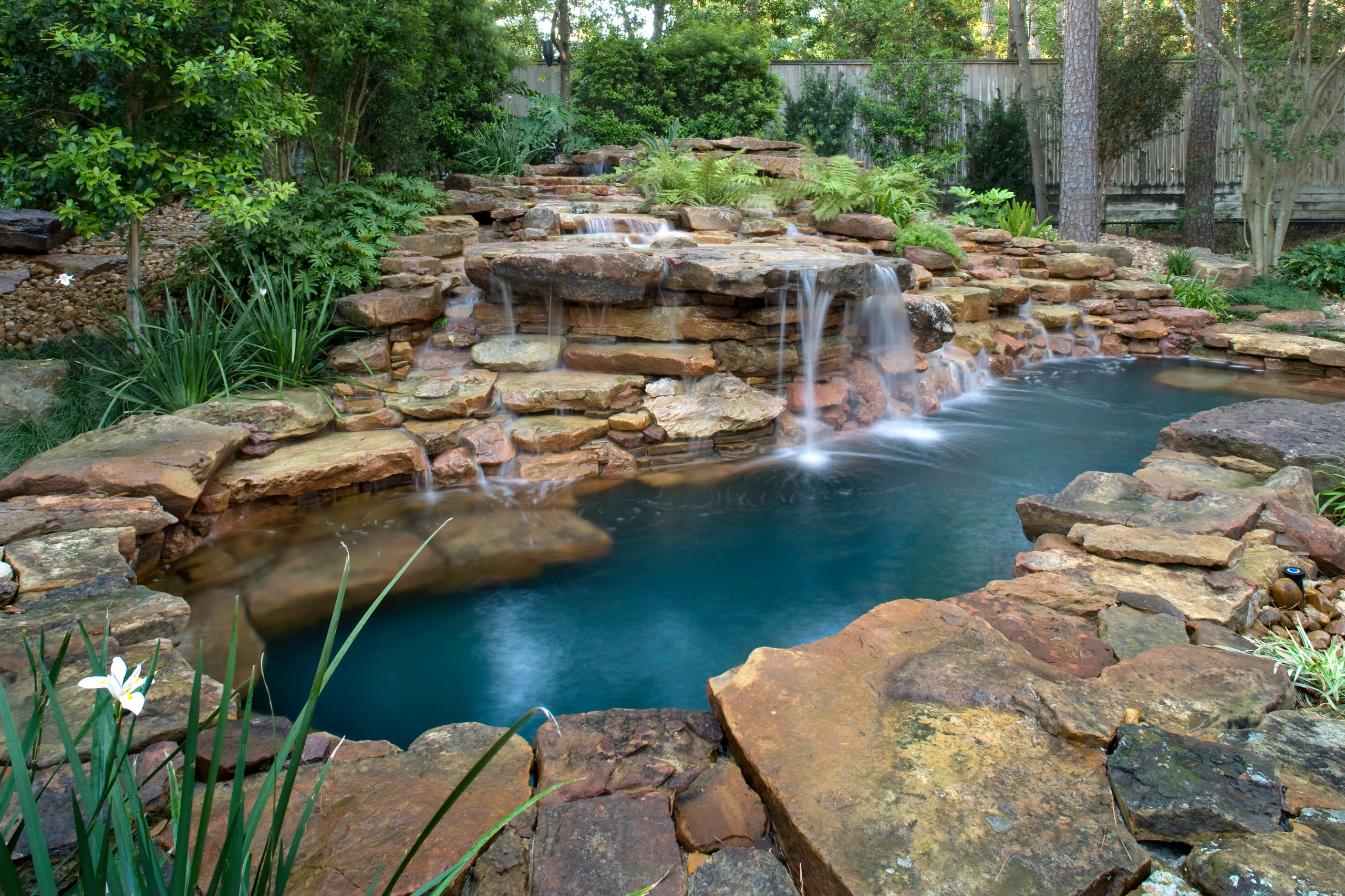 Natural Rock Waterfall - Photos & Ideas | Houzz Natural Rock Waterfall - Photos & Ideas | Houzz