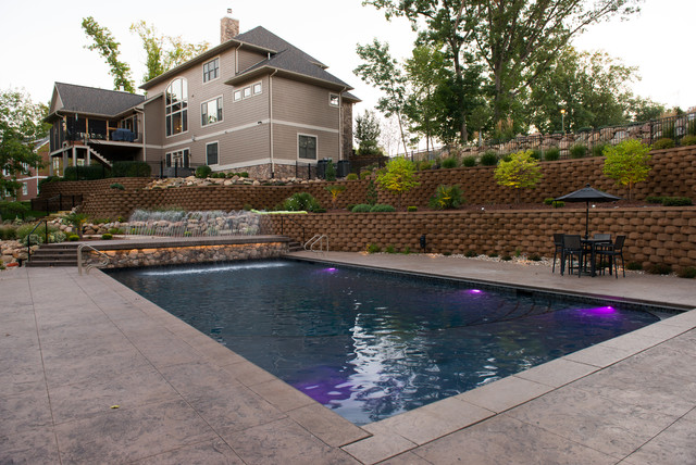 Naturally Elegant Moderne Piscine Cedar Rapids Par Pool Tech Houzz