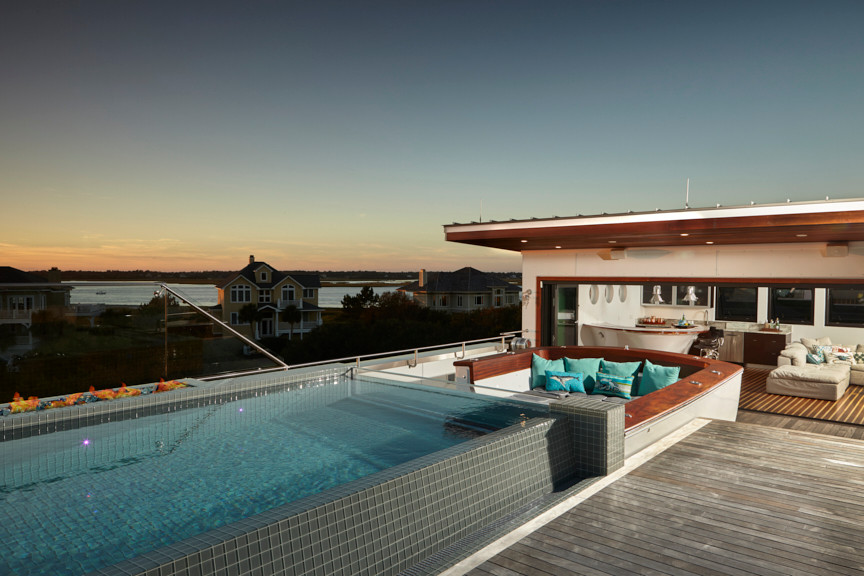 Nautical Themed Rooftop Pool Beach Style Pool Other by Bradford