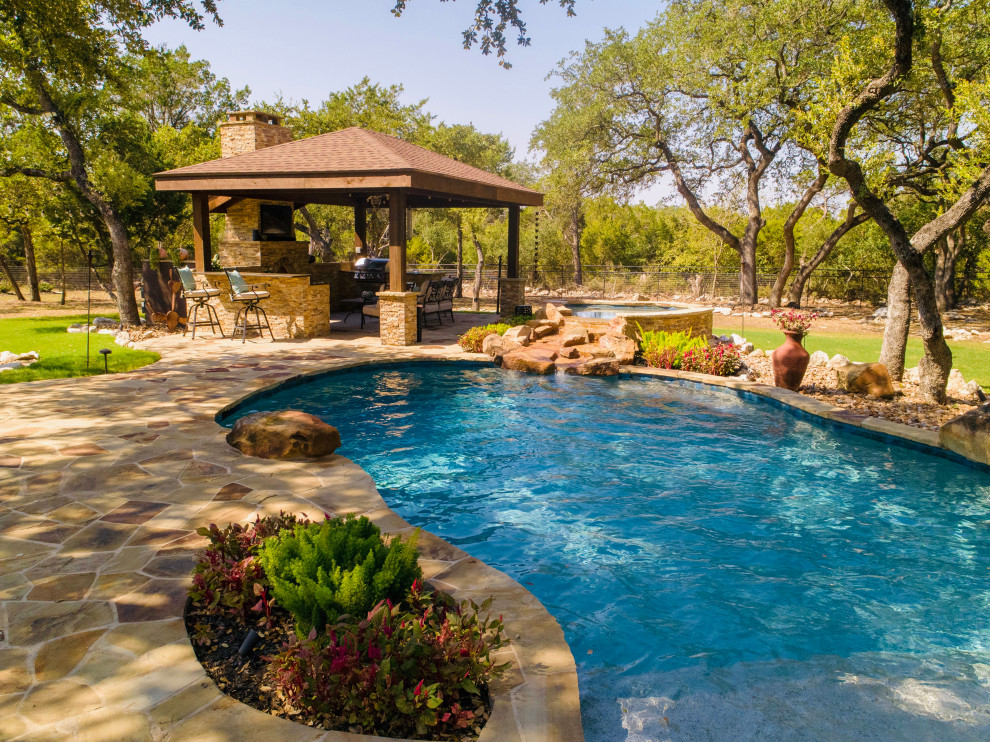 New Braunfels Pool and Cabana - Traditional - Pool - Austin - by ...