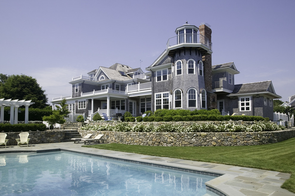 Inspiration for a coastal pool remodel in Boston