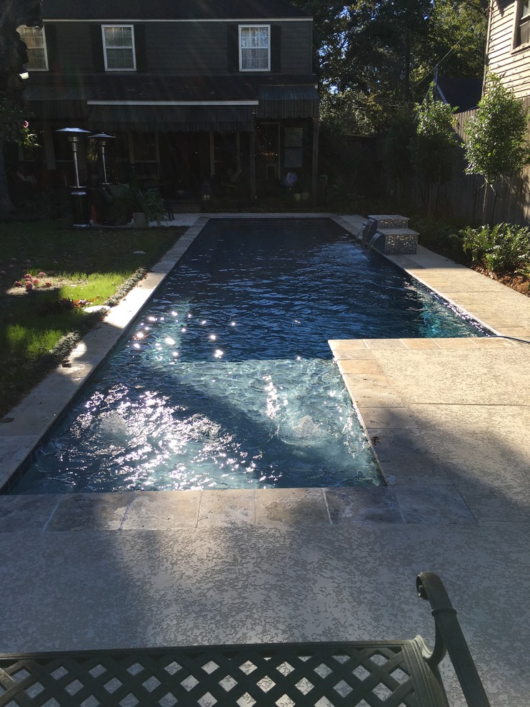 Design ideas for a contemporary swimming pool in New Orleans.