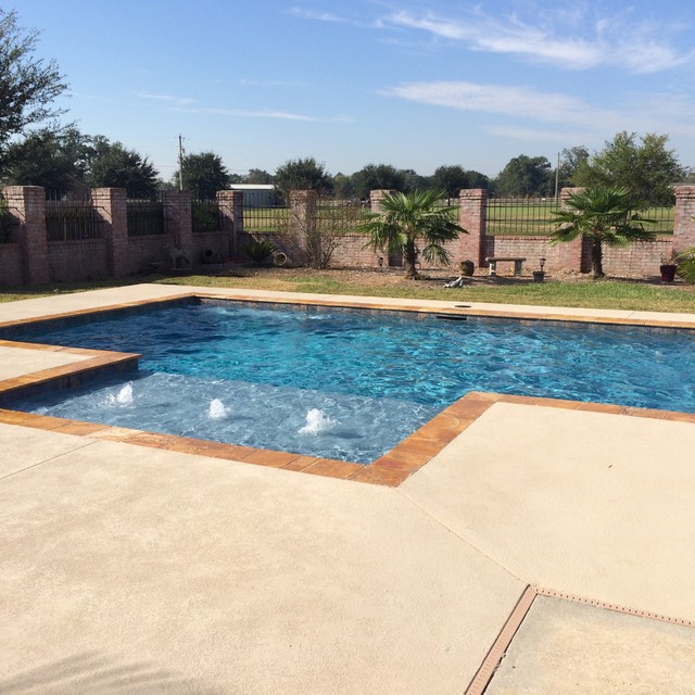 New Gunite Swimming Pool Contemporáneo Piscina Nueva Orleans de