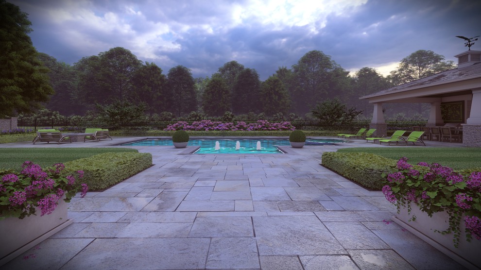 New Jersey Residence Traditional Pool Houston by David Morello