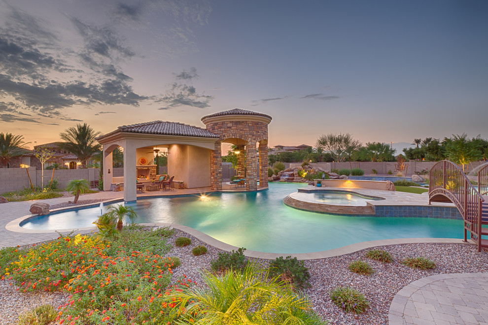 NEW Lazy River Pool and Spa in Gilbert, Arizona Mediterranean Pool