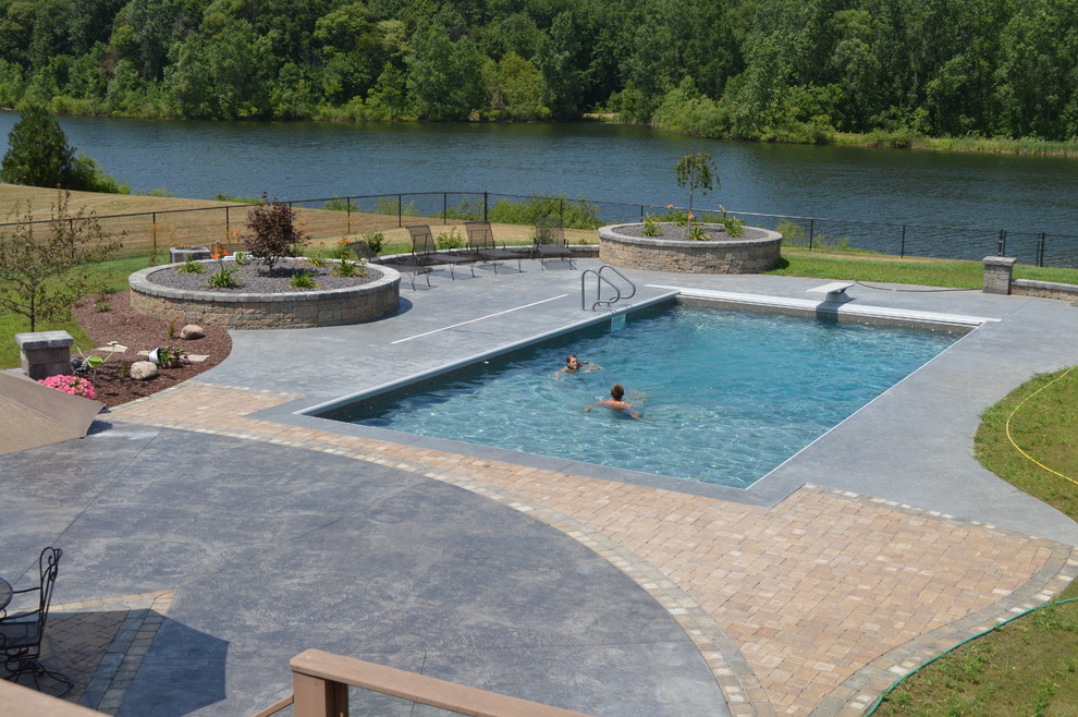 New pool and landscape construction Traditional Pool Grand Rapids