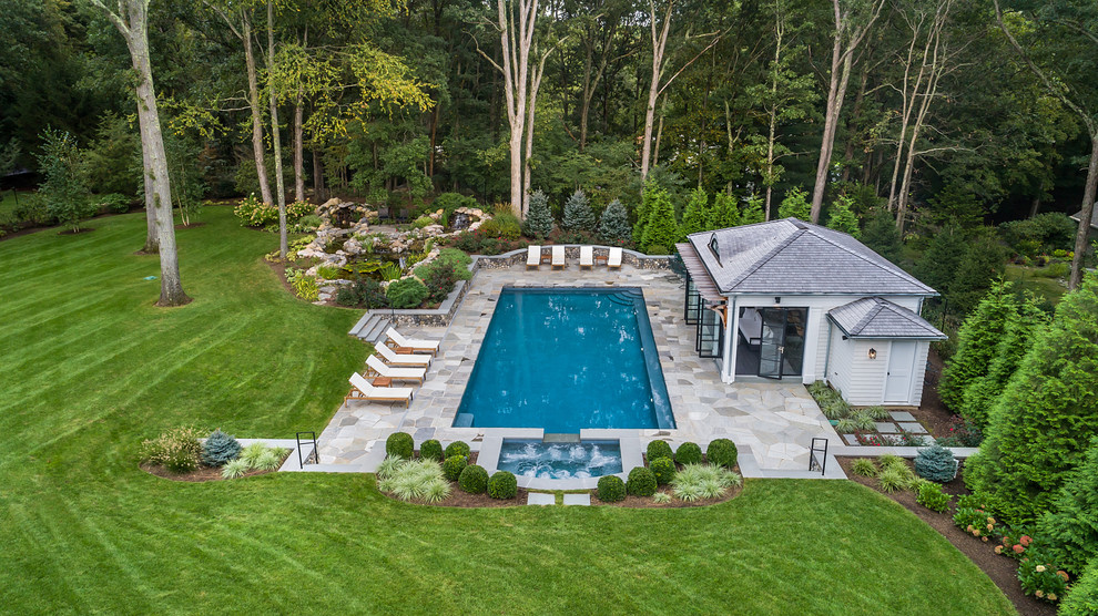 North Stamford Pool House Traditional Pool New York by TR