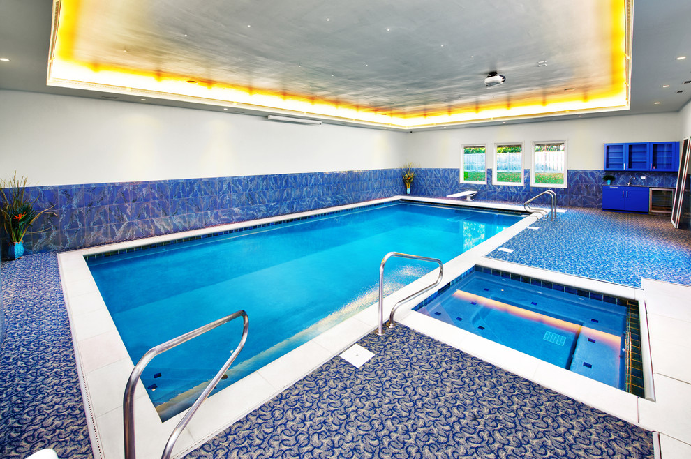 Northbrook, IL Indoor Swimming Pool and Hot Tub - Traditional - Pool ...