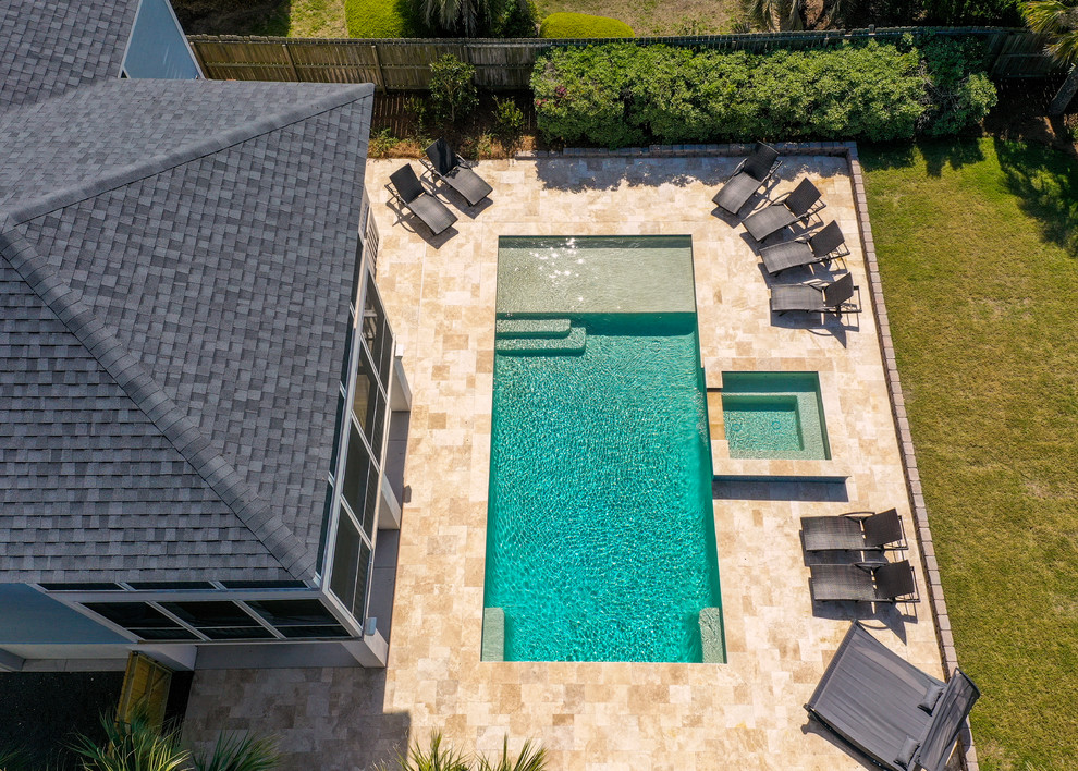 Example of a minimalist pool design in Charleston