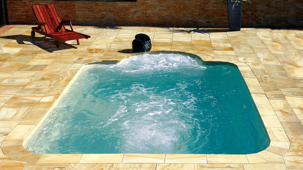 One Piece Fiberglass Pools Contemporary Pool New York by