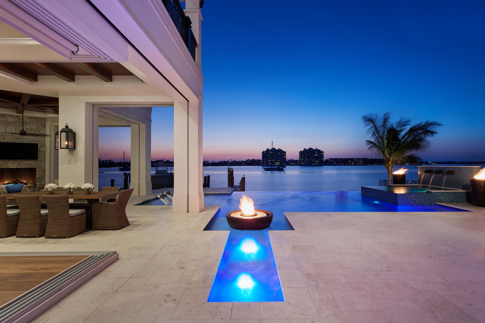 Orange Ct. Beach Style Pool Miami by Aqua Custom Homes Houzz