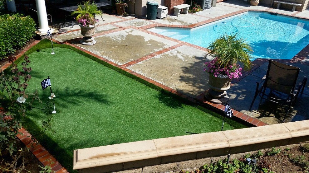 Orange Hills Custom Putting Green - Contemporary - Swimming Pool & Hot ...