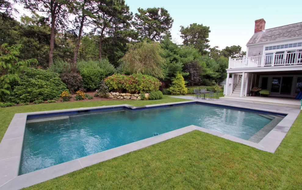Photo of a contemporary swimming pool in Boston.