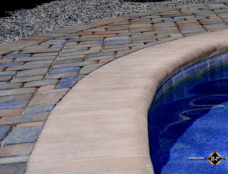 Inspiration pour une grande piscine naturelle et arrière traditionnelle sur mesure avec des pavés en béton.