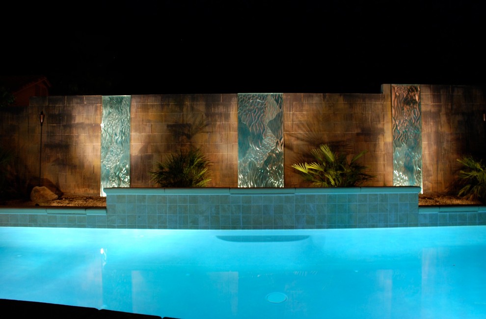 Inspiration for an eclectic swimming pool in Las Vegas.
