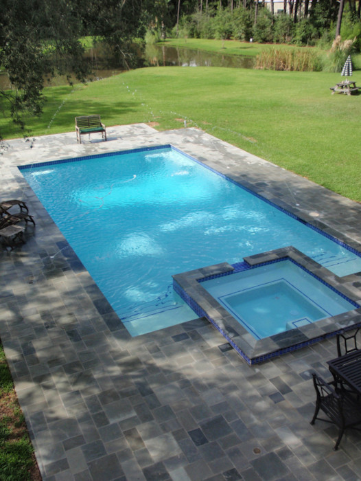 Outdoor Living Contemporary Pool Houston by J Paul Custom Pools