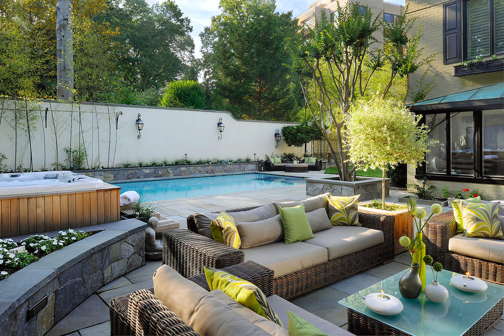 Outdoor Oasis in NW Washington - Mediterranean - Pool - DC ...