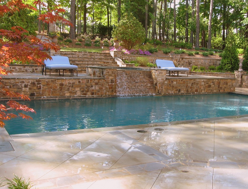 Photo of a contemporary swimming pool in Atlanta.