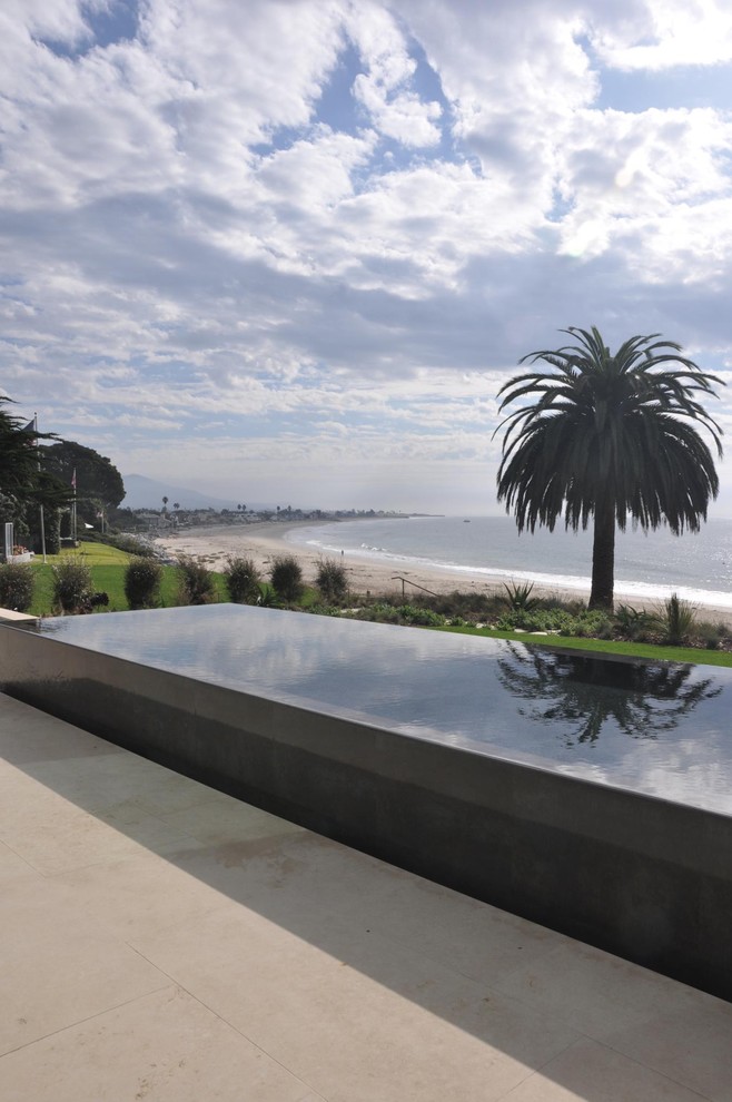 Moderner Pool in Santa Barbara