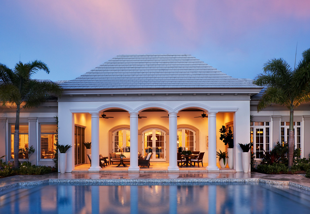 Palm Beach House Traditional Pool Miami by Brantley Photography