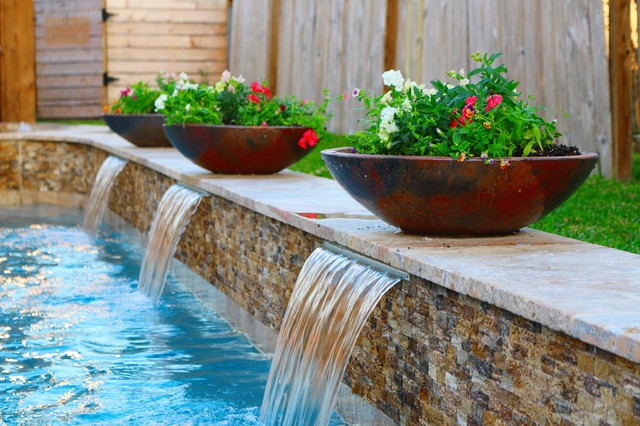 Patio Cover and Pool with Spa and Fire Feature in Long Meadow Farms ...