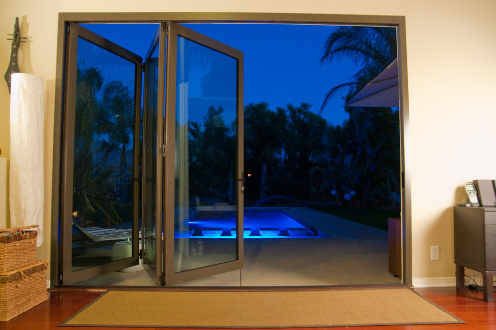 Patio Folding DoorsAnaheim Hills,CA Tropical Pool Orange County