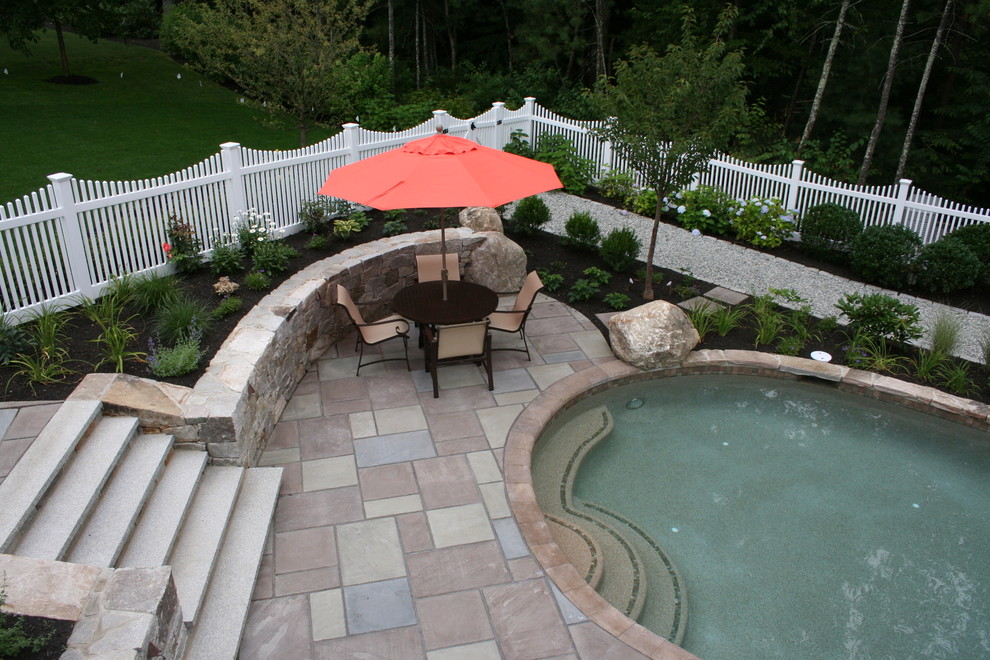 Patios, Walks, + Drives Traditional Pool Portland Maine by SITE STRUCTURES LANDSCAPE INC